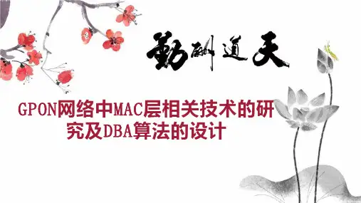 GPON网络中MAC层相关技术的研究及DBA算法的设计