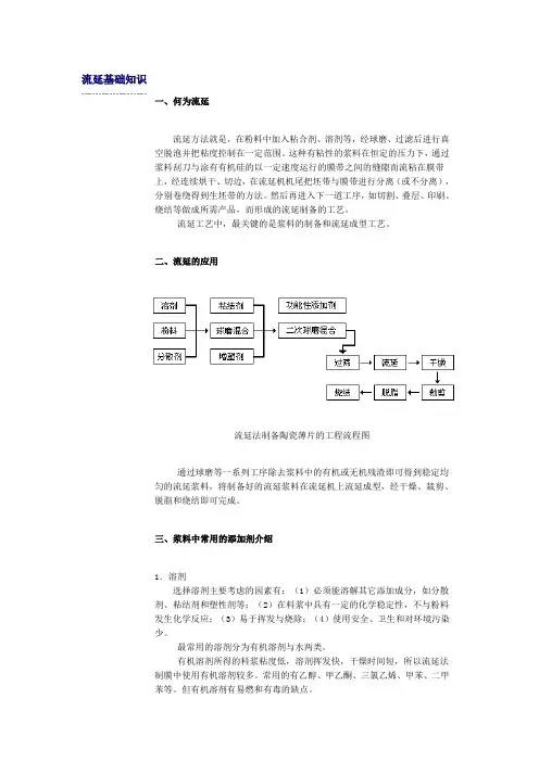 流延基础知识