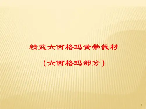 精益六西格玛黄带教材