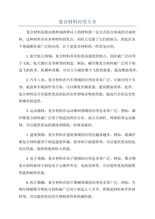 复合材料应用大全