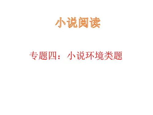 3小说鉴赏之环境类题