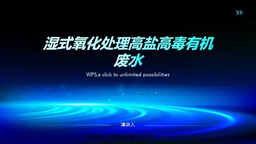 湿式氧化处理高盐高毒有机废水