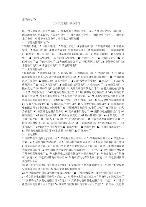 全国的电厂