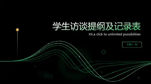 学生访谈提纲及记录表