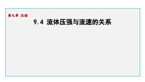 流体压强与流速的关系习题PPT课件(人教版)