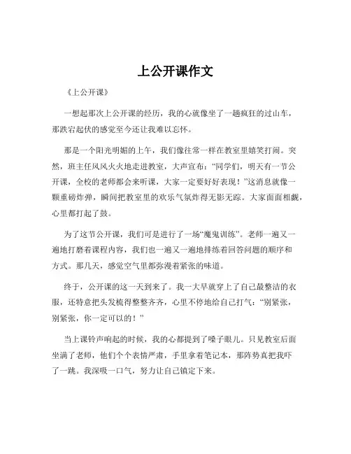 上公开课作文