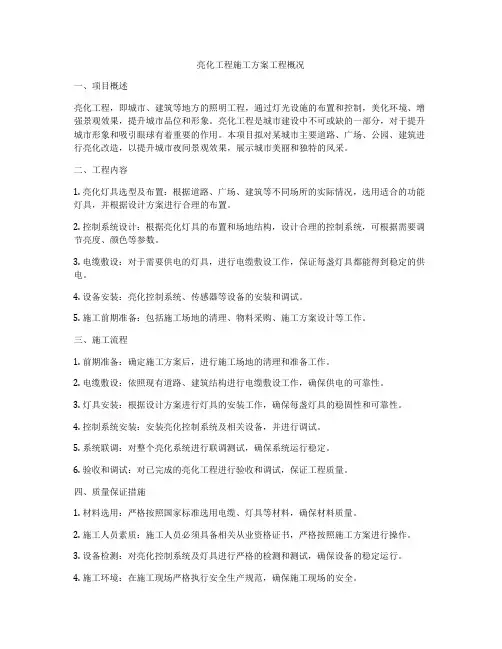 亮化工程施工方案工程概况