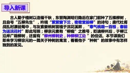 11.《种树郭橐驼传》课件(共25张PPT) 2023-2024学年统编版高中语文选择性必修下册