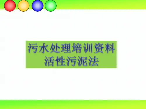 污水处理培训资料(活性污泥法)的