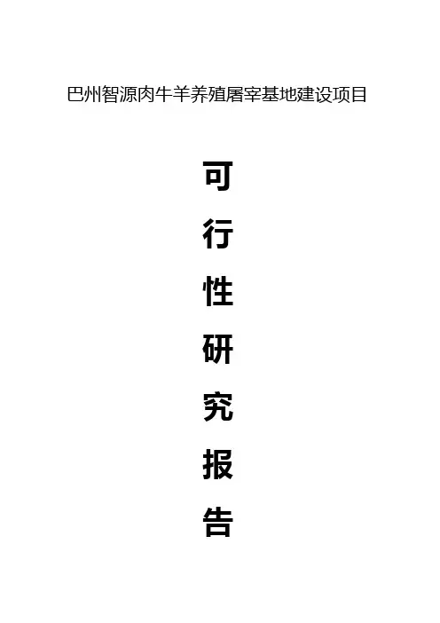 新疆肉牛羊养殖屠宰基地建设项目可行性研究报告【精选审批篇】