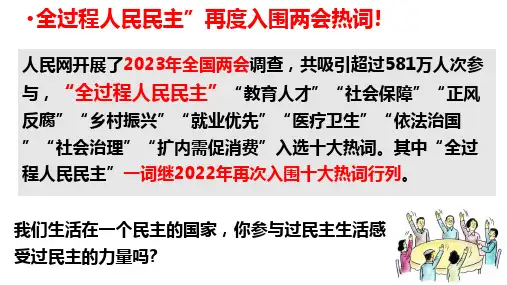 道德与法治 九上 3.1生活在新型民主国家 部编版