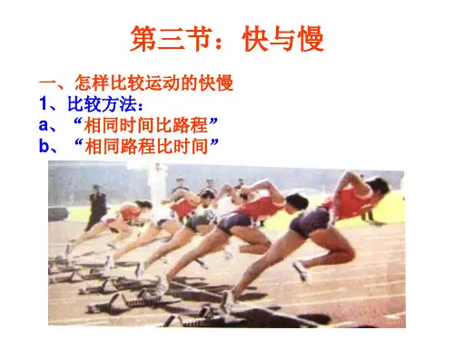 第三节：快与慢PPT课件