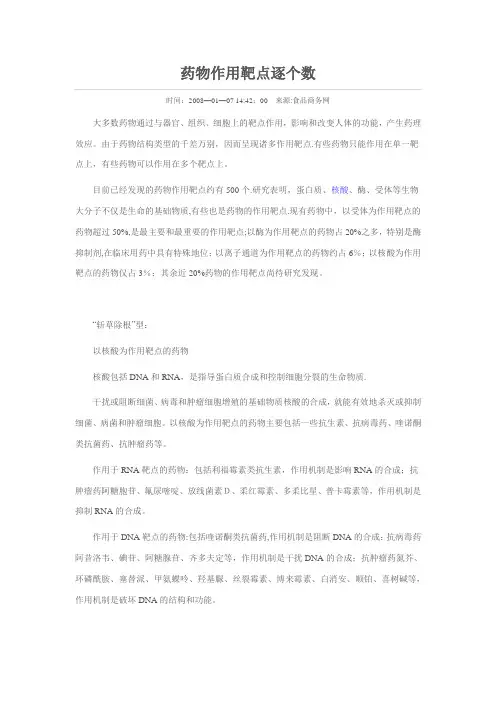 药物作用靶点