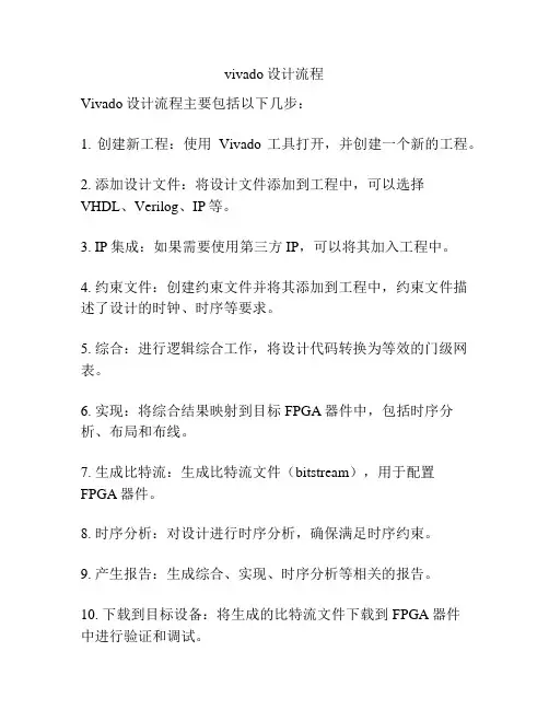 vivado设计流程