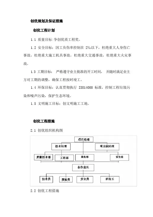 创优规划及保证措施