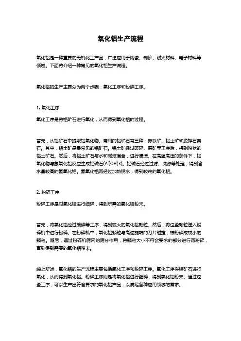氧化铝生产流程