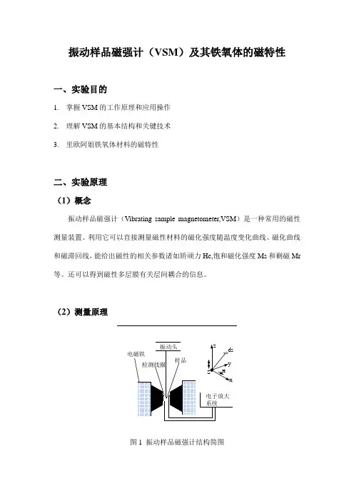 实验三  振动样品磁强计及其铁氧体的特性