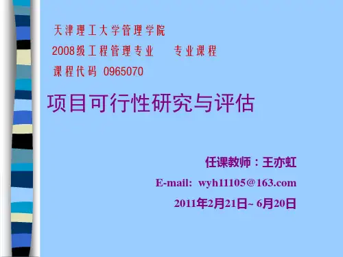 11版_项目可行性研究与评估教案