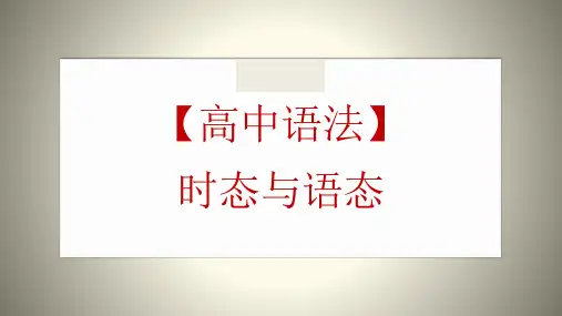 2021届高考英语一轮复习-英语语法专题复习：时态和语态课件(共45张)