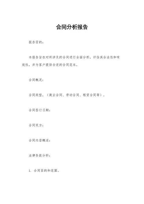 合同分析报告