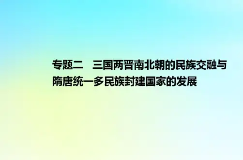 2024届高考历史学业水平测试复习专题二三国两晋南北朝的民族交融与隋唐统一多民族封建国家的发展课件