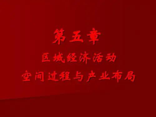 区域经济第五章区域经济活动的空间过程与产业布局