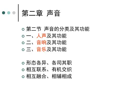 视听语言09声音的分类声画的关系视听语言ppt课件