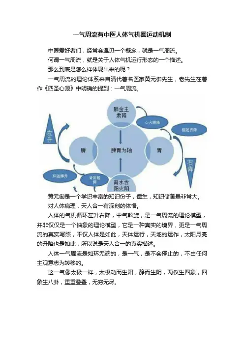 一气周流有中医人体气机圆运动机制