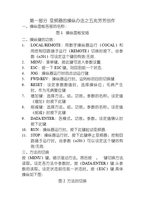 安川变频器的调试及参数设置表(齐全)