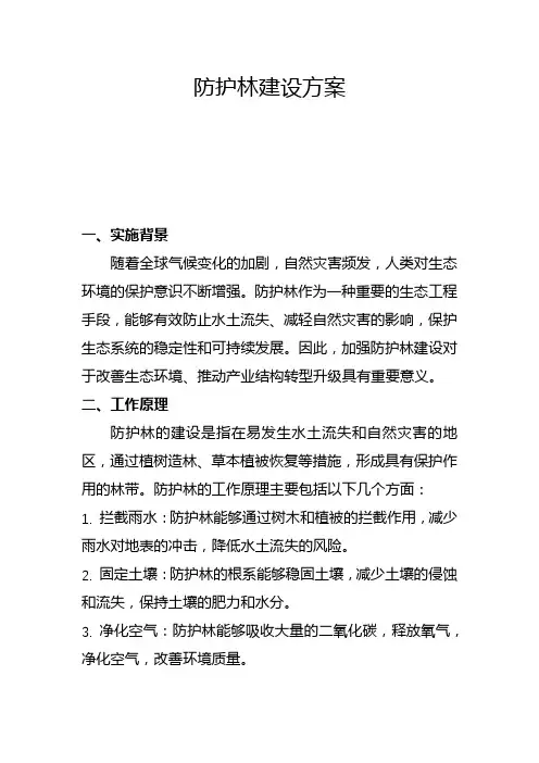 防护林建设方案(五)