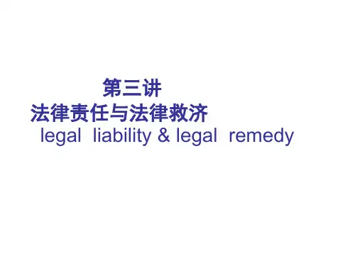 法律责任与法律救济