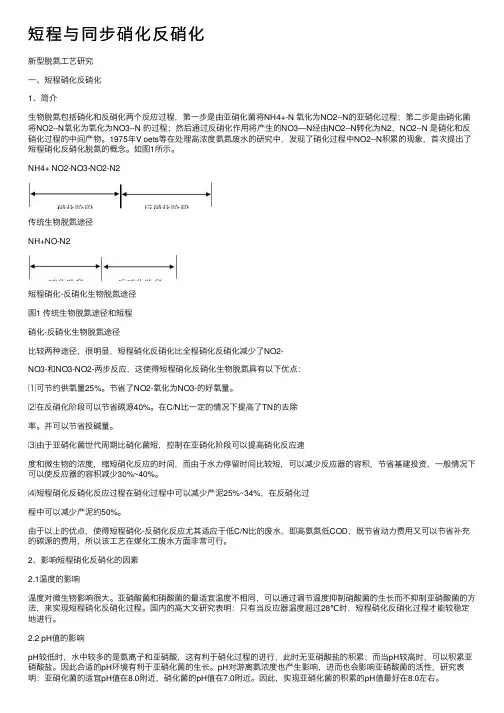短程与同步硝化反硝化