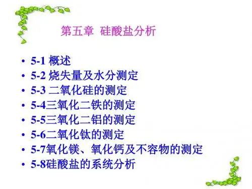 第五章硅酸盐分析