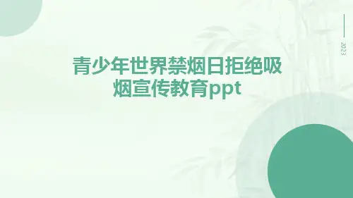 青少年世界禁烟日拒绝吸烟宣传教育ppt