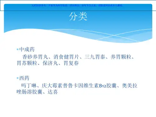 医务室常用护胃药课件