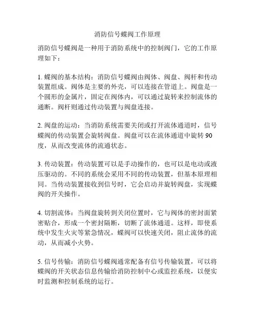 消防信号蝶阀工作原理