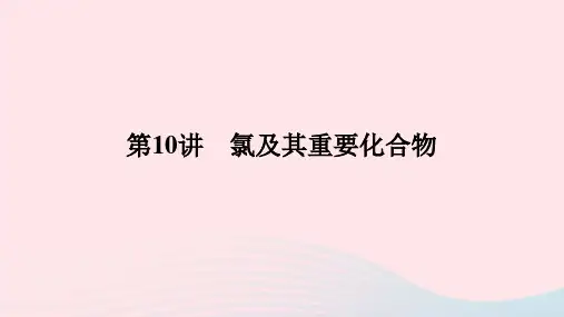 高考化学一轮复习第四章非金属及其化合物第10讲氯及其重要化合物课件