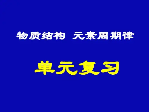 元素周期表复习课件