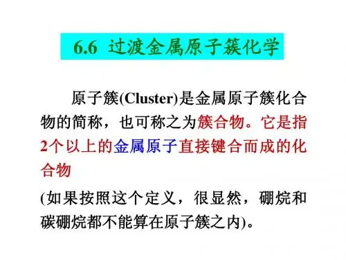 6.6原子簇