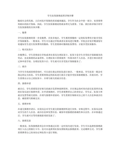 学生医保报销流程详细步骤