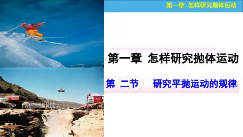 新沪科版高中物理必修二 第一章 怎样研究抛体运动《1.2 研究平抛运动的规律》课件(讲授式)34张