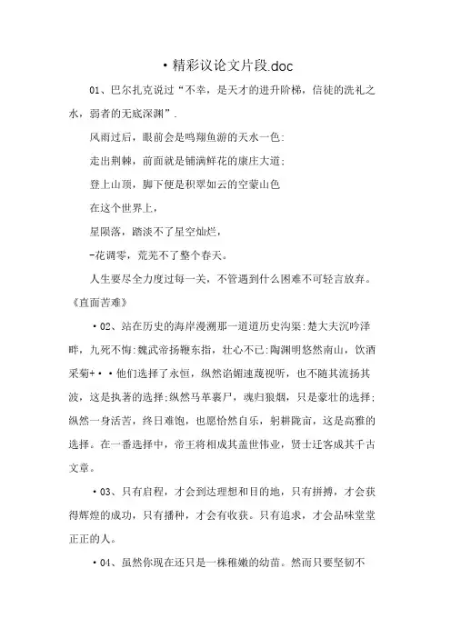 精彩议论文片段.doc