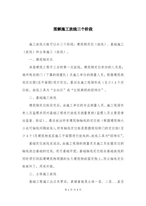 图解施工放线三个阶段
