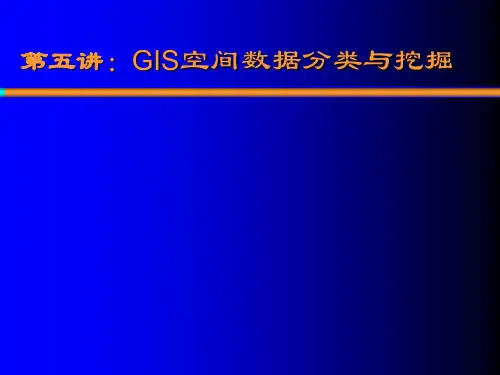 地理信息系统第五讲：GIS空间数据类型和数据挖掘