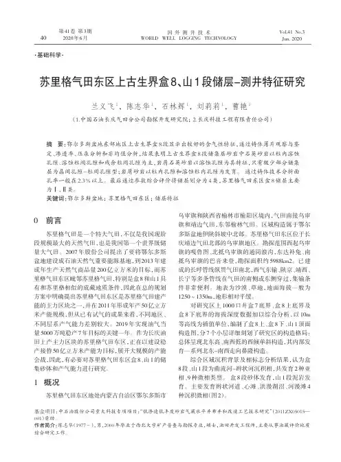 苏里格气田东区上古生界盒8、山1段储层-测井特征研究