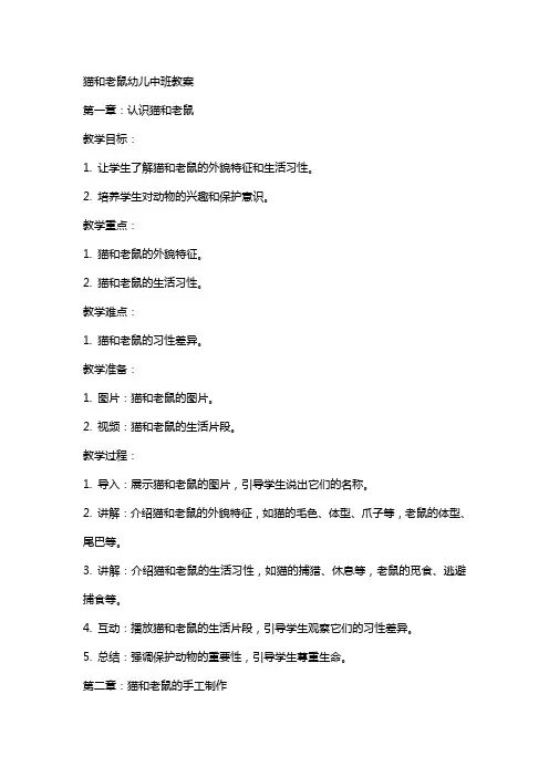 猫和老鼠幼儿中班教案