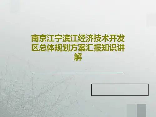 南京江宁滨江经济技术开发区总体规划方案汇报知识讲解共52页文档