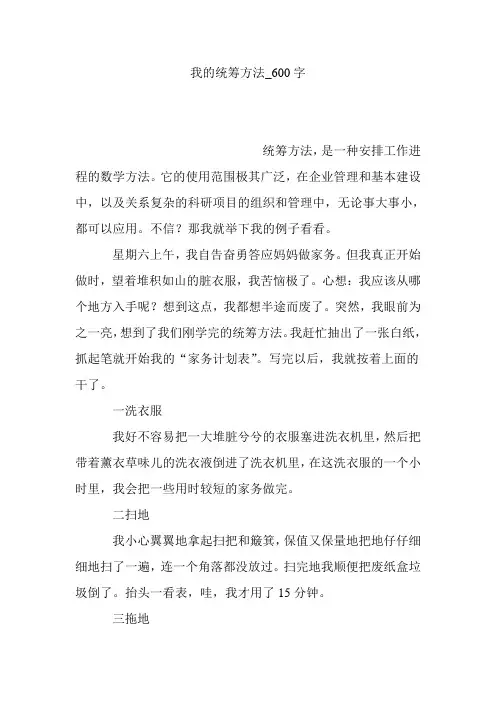 我的统筹方法_600字