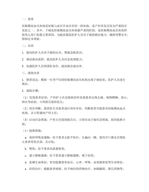 子痫应急预案演练