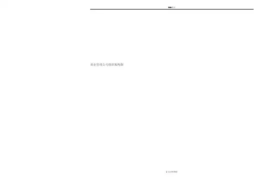 商业管理公司组织架构